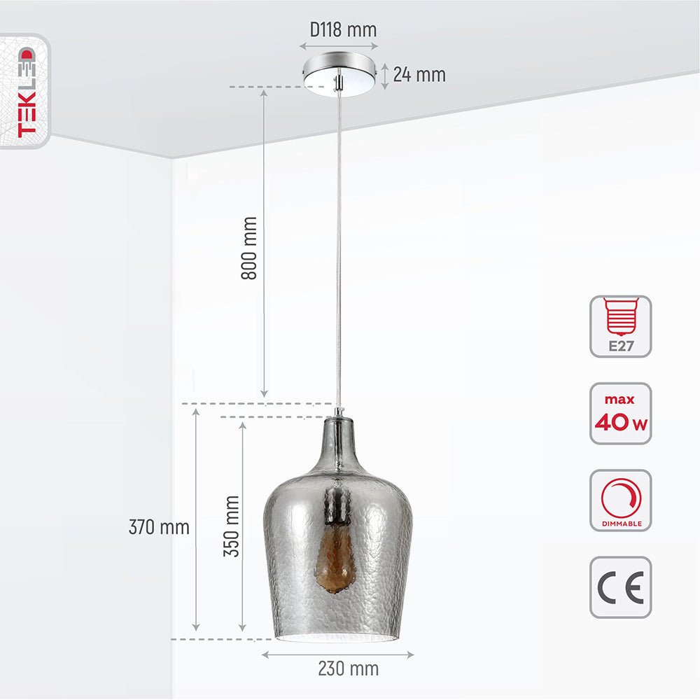 6096-1S BLCK CLEAR GLASS UK